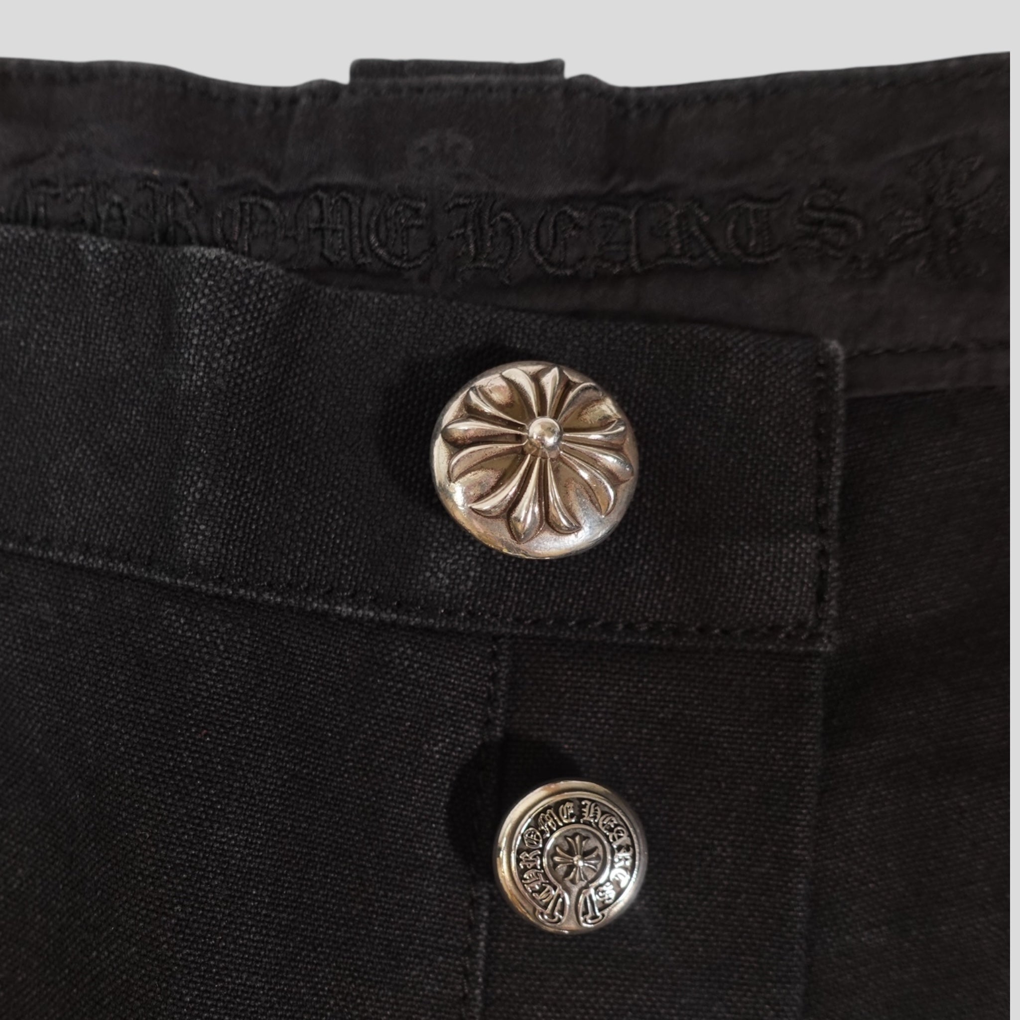 Chrome Hearts Cross Patch Carpenter Shorts in Black