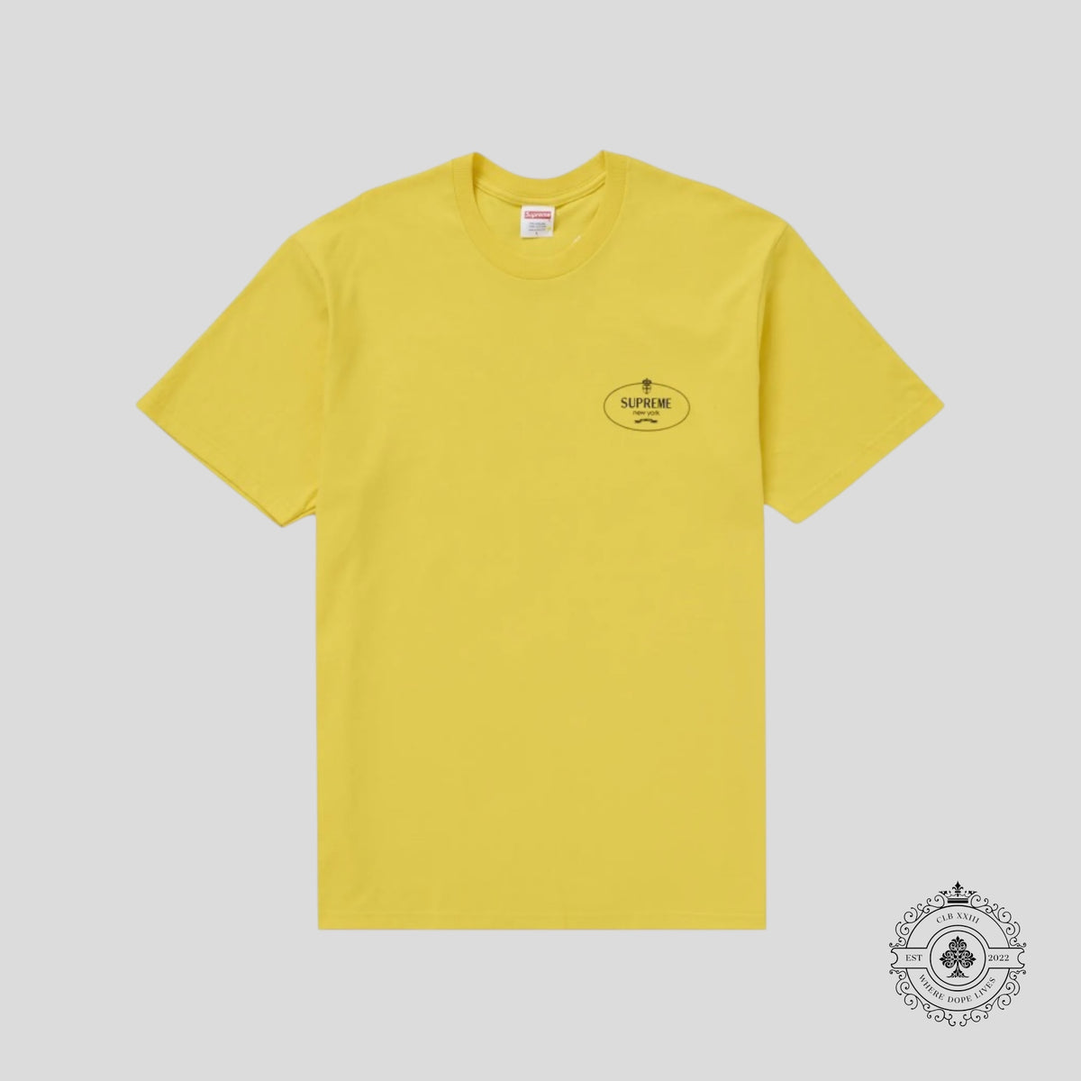 Supreme Crest Tee in Yellow