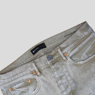 Purple Brand P001 Flannel Patch Skinny Jeans in Khaki - Preowned