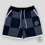 Louis Vuitton Tennis Damier Quilted Cotton Shorts in Navy Blue