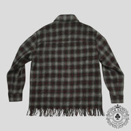 Amiri Fringe Wool Overshirt in Grey