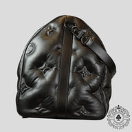 Louis Vuitton Lambskin Monogram Keepall Puffer XL Bandouliere 75 in Black