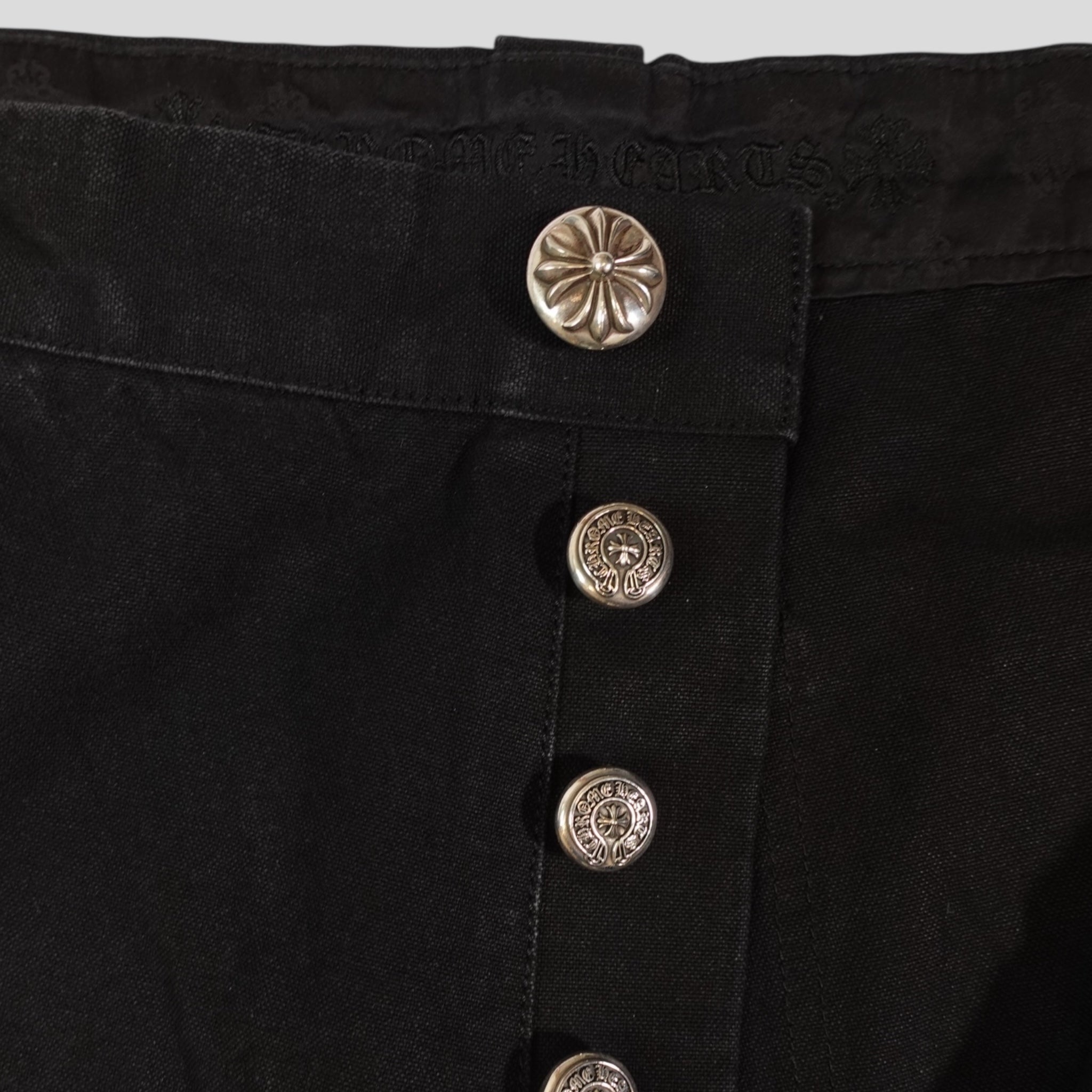 Chrome Hearts 13 Cross Patch Carpenter Shorts in Black