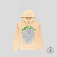 Sp5der Og Web V2 Hoodie in Cream