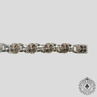 Chrome Hearts Cross 6 Link Cuban Bracelet in Silver