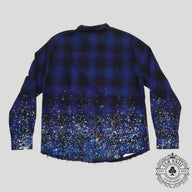 Amiri Crystal Painter Plaid Button Up in Blue