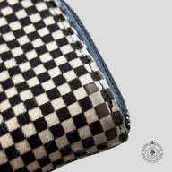 Chrome Hearts Checkered Zip Up Wallet