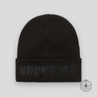 Supreme Stencil Beanie in Black