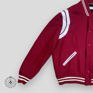 Saint Laurent Varsity Teddy Jacket in Red