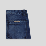 CLB XXIII Chrome Hearts Double Turbo Diesel dark wash cotton carpenter pants with silver back pocket hardware