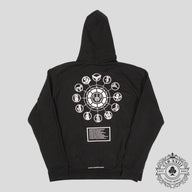 Chrome Hearts Foti Zip Up Hoodie in Black/White