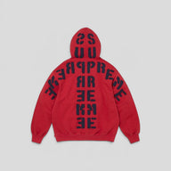 Supreme Mirrored Applique Hooded Sweatshirt in Red