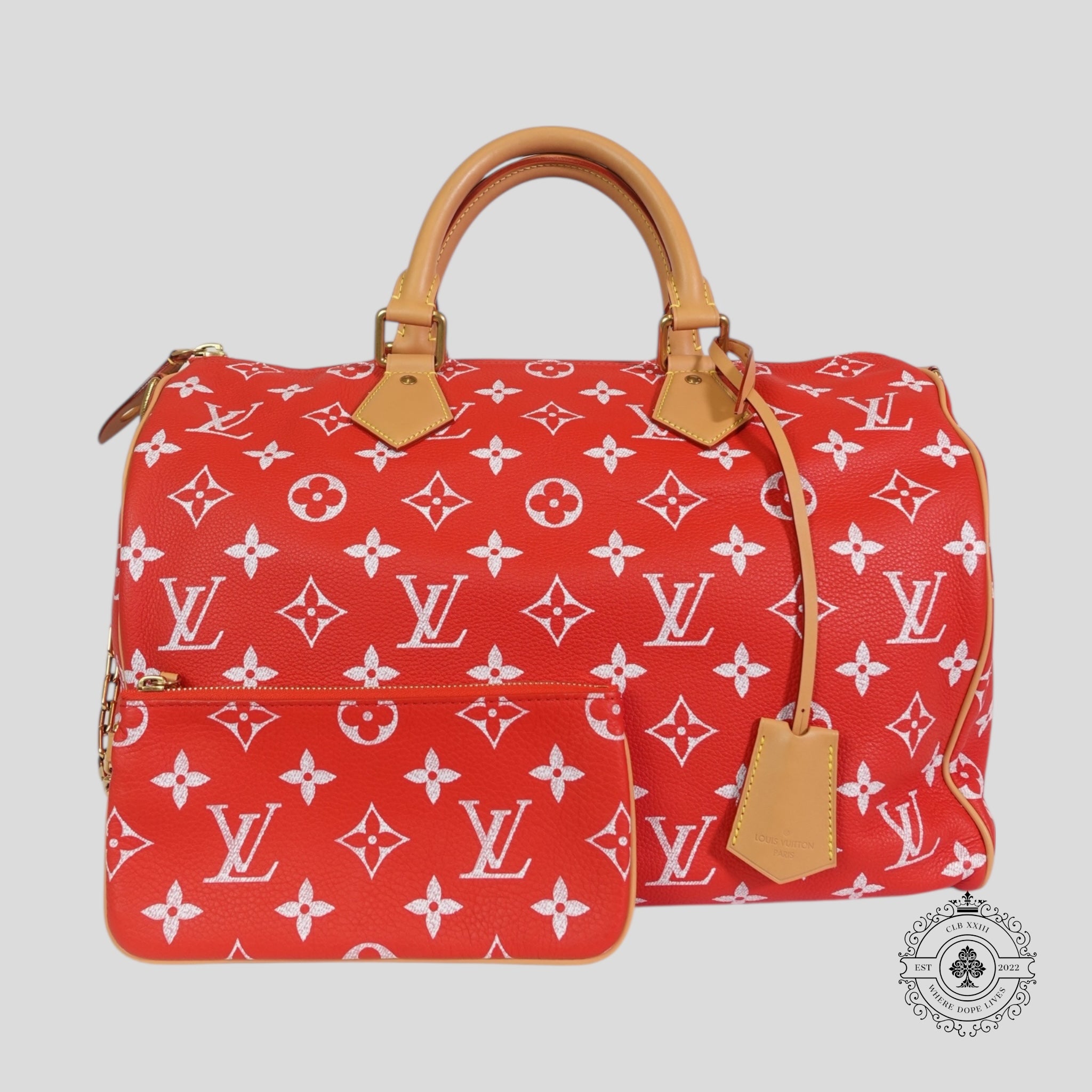 Louis Vuitton P9 Speedy Bandouliere 40 in Red