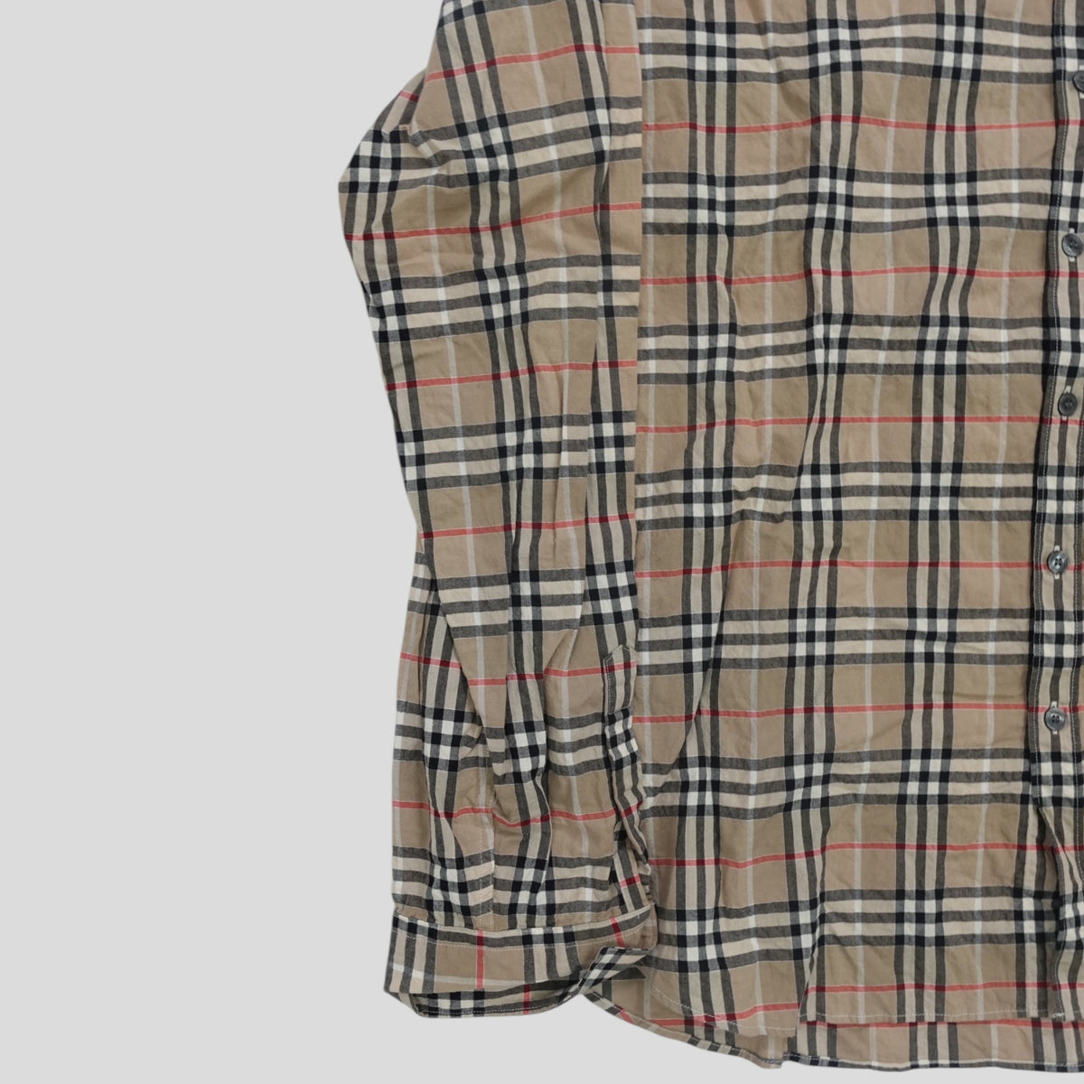 Burberry Tiny Check Shirt in Classic Beige