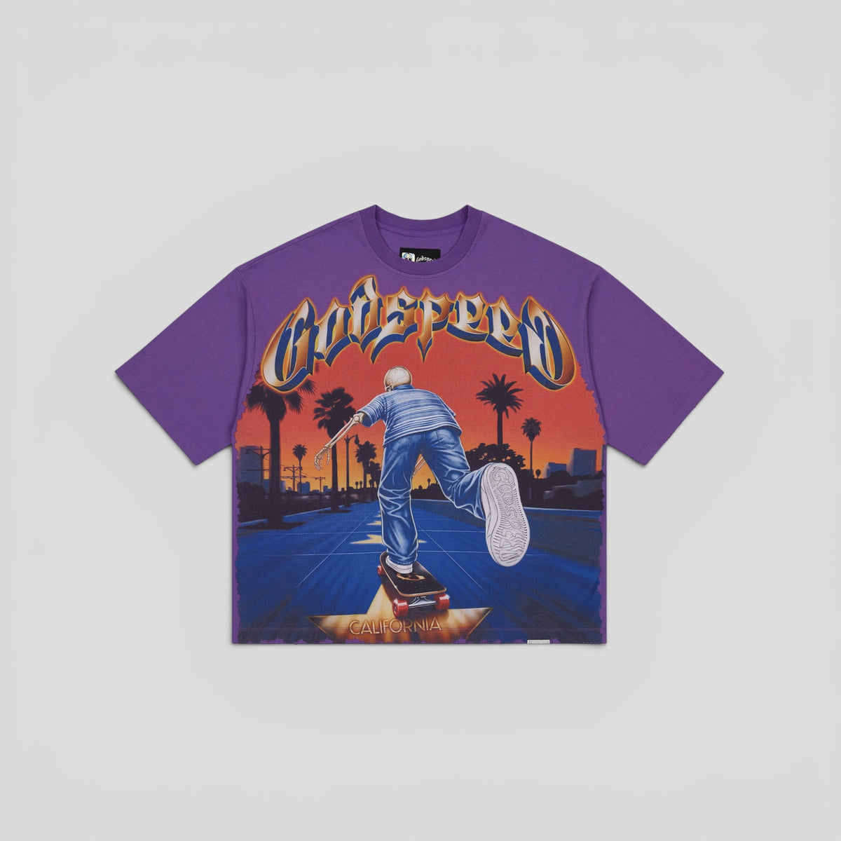 Godspeed Kick Push Tee in Purple