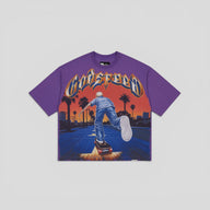 Godspeed Kick Push Tee in Purple