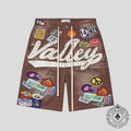 Vale 1980s Skittles Jorts In Brown