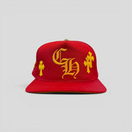 Chrome Hearts Cross Patch Hat in Red / Yellow