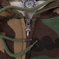 Chrome Hearts Vintage Cross Patch Thermal Zip Up Hoodie