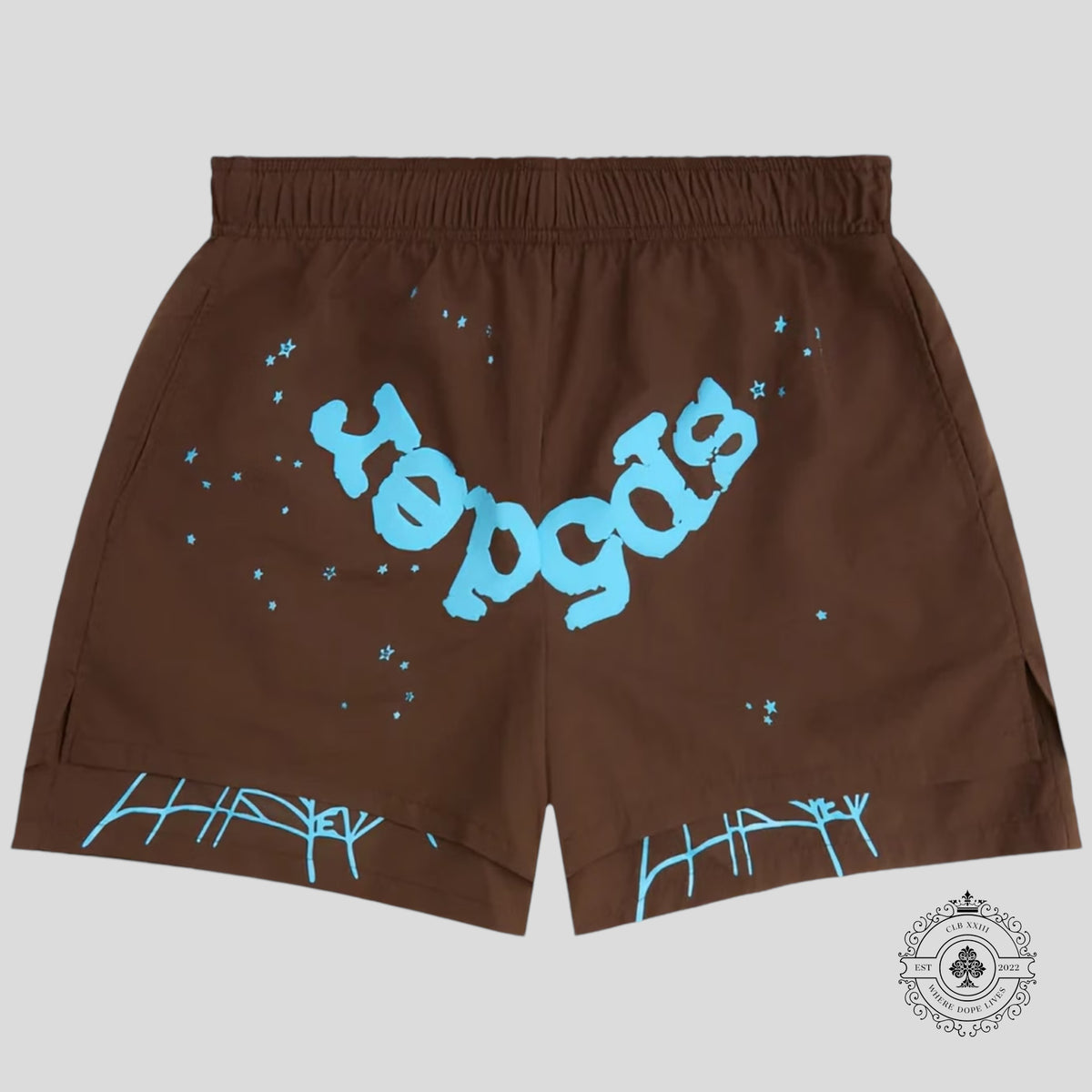 Sp5der OG Web Double Layer Short in Brown