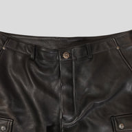 Chrome Hearts Devil Dog Leather Pants in Black