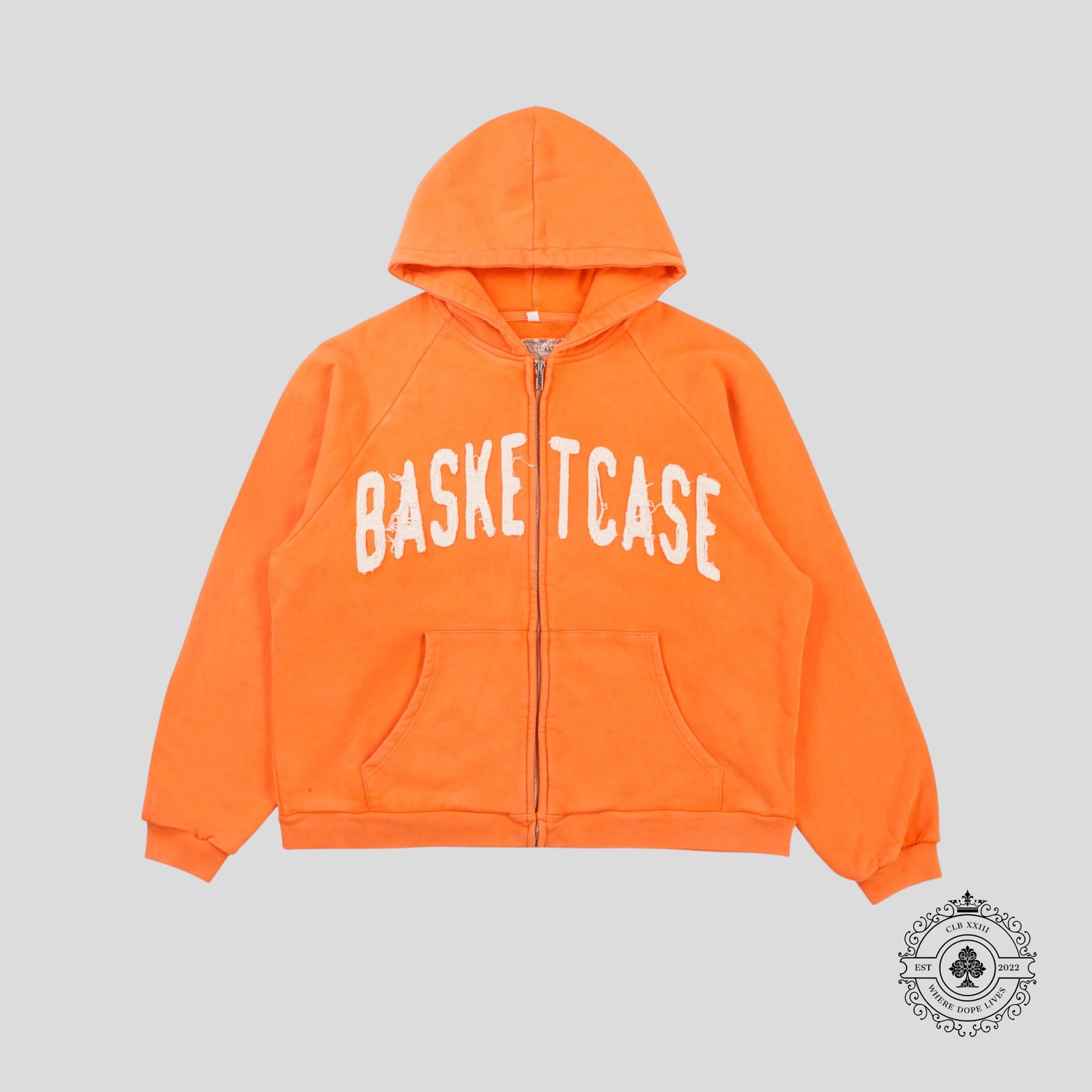Basketcase Gallery Dweller Zip Up Hoodie in Orange