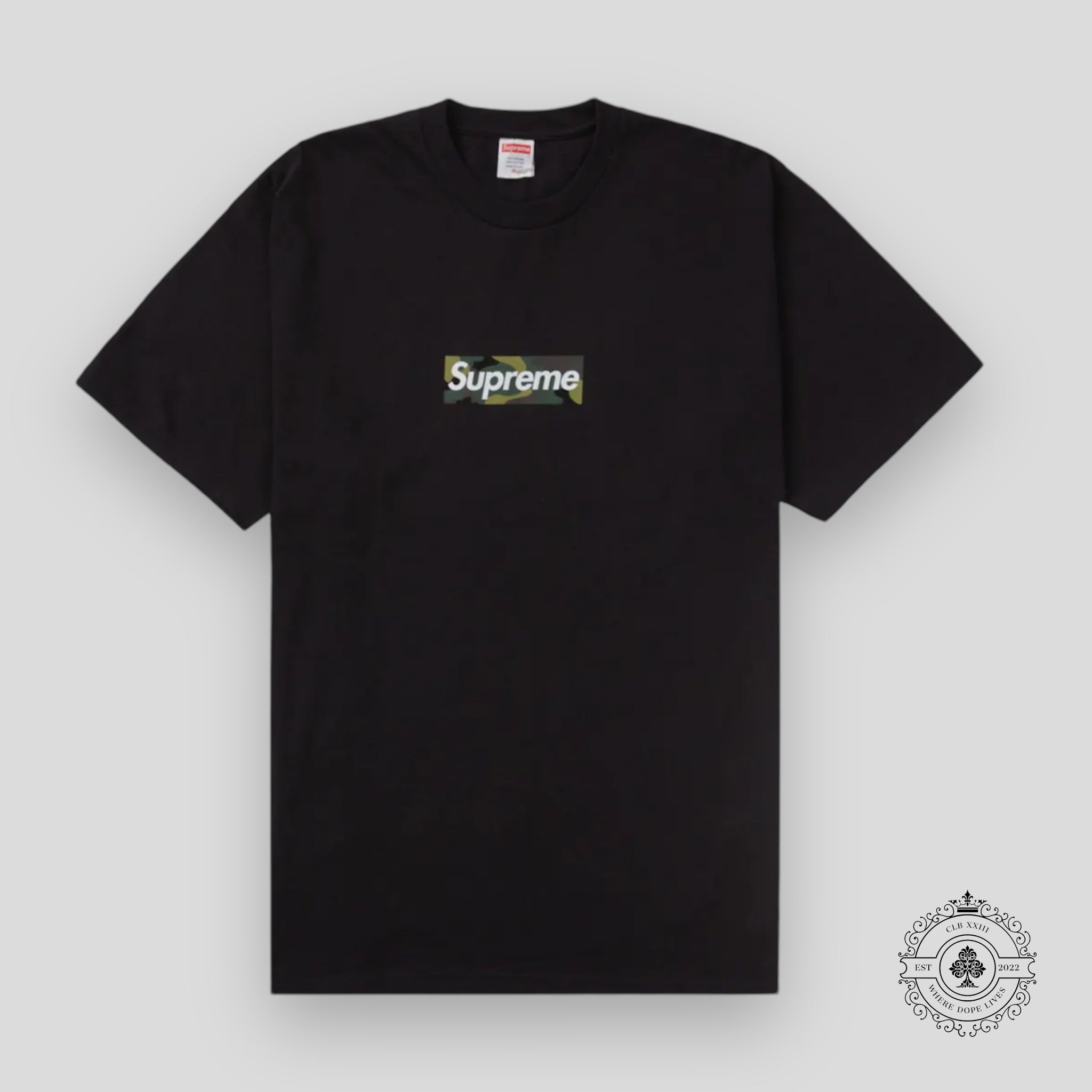 Supreme Box Logo Tee in Black/Camo
