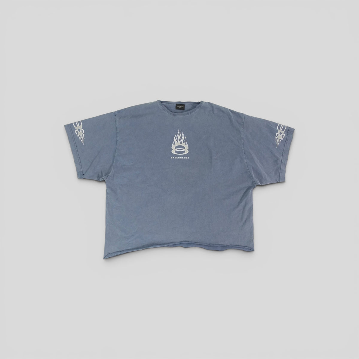 Balenciaga Burning Unity Tee in Blue