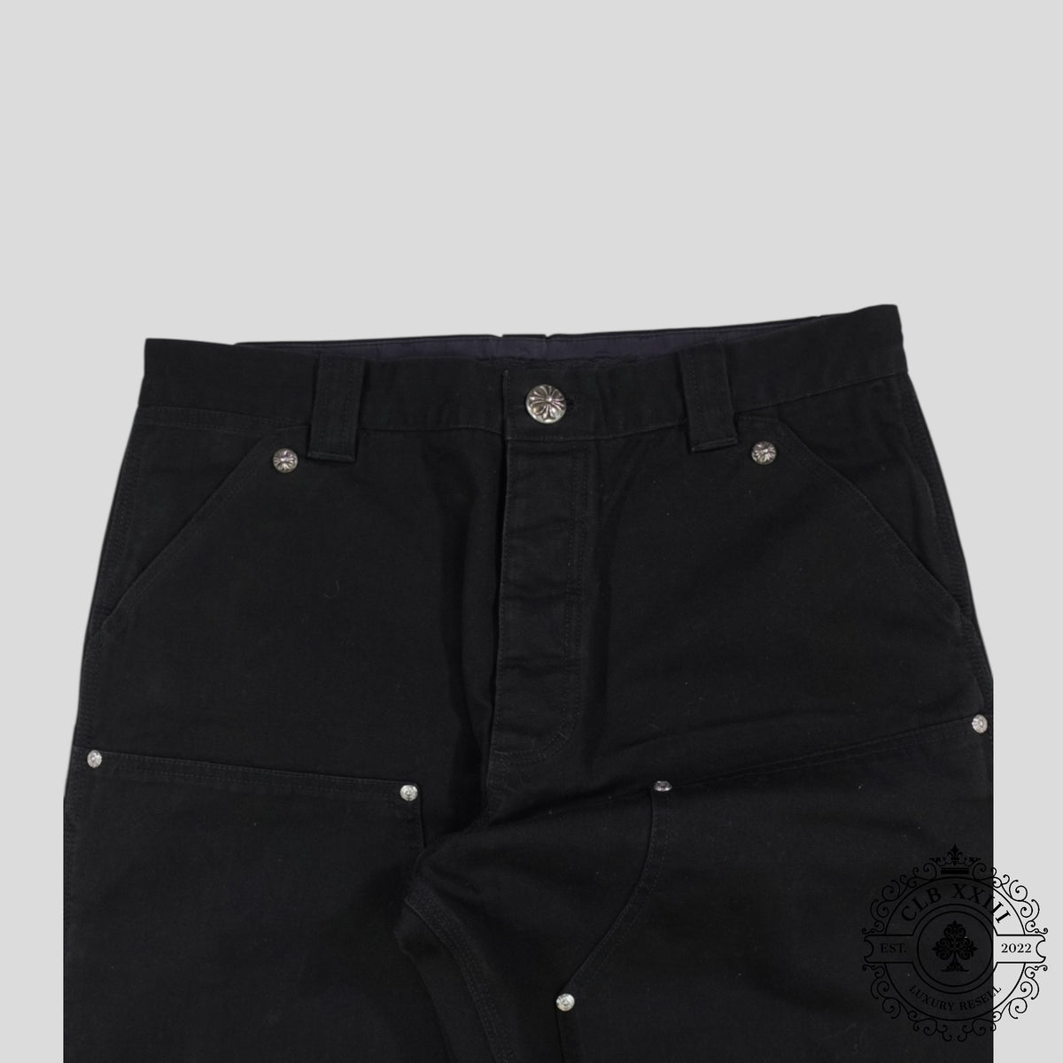 Chrome Hearts Double Knee Carpenter Pants in Black