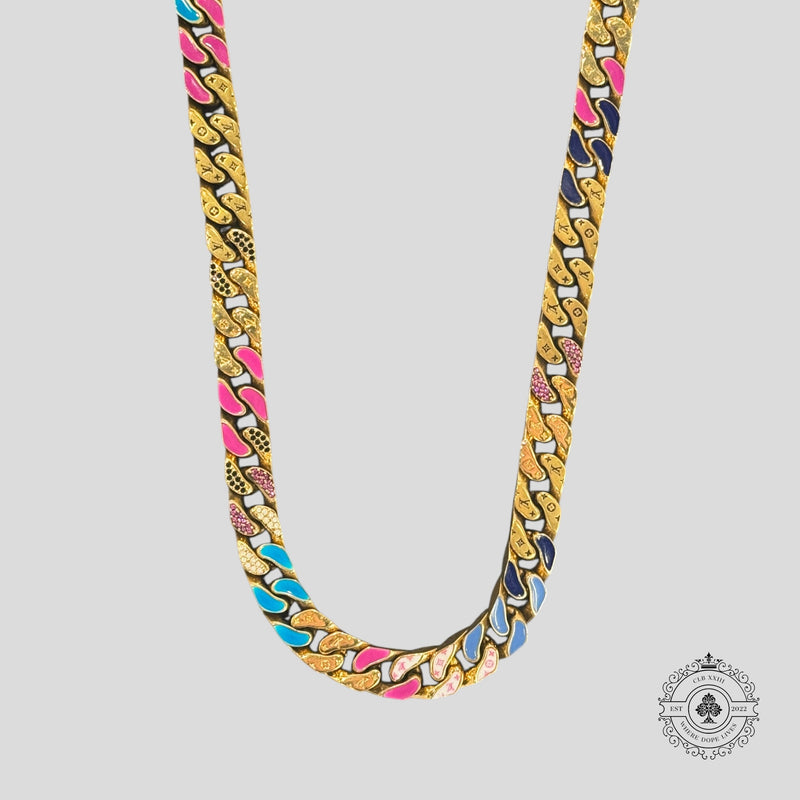Louis Vuitton Multicolor Chain Link Necklace