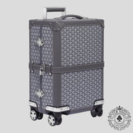 Goyard Bourget PM Trolley Travel Case in Grey
