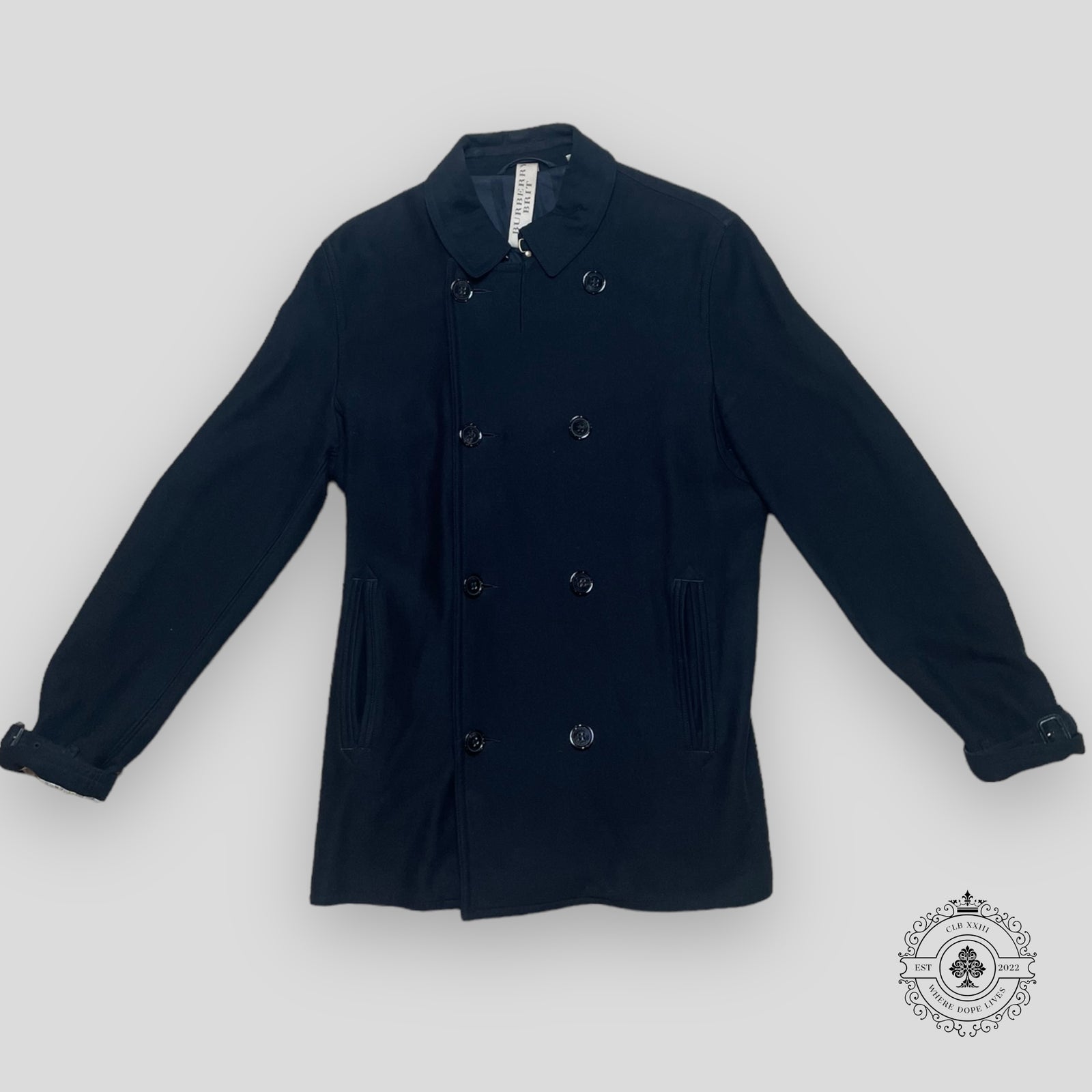 Burberry Wool Cashmere Trench Coat in Black