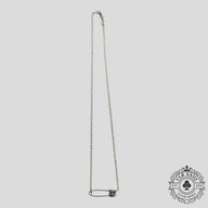 Chrome Hearts Diamond Paper Clip Necklace in Silver