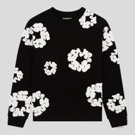 Denim Tears Cotton Wreath Crewneck in Black