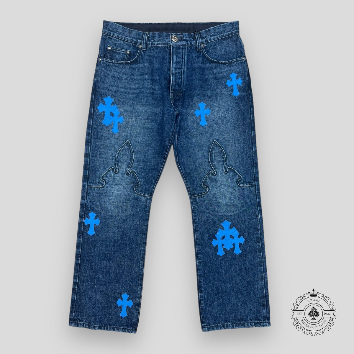 Chrome Hearts Fleur Knee Jeans