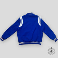 Saint Laurent Varsity Teddy Jacket in Royal Blue