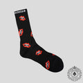 Chrome Hearts Matty Boy Chomper Socks in Black / Red
