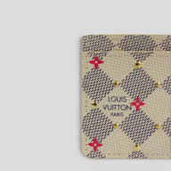 Louis Vuitton Damier Azur Studded Flower Card Holder