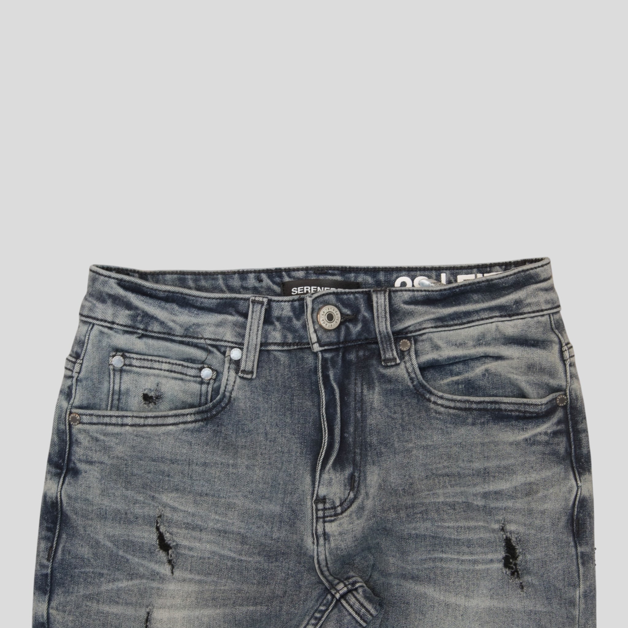 Serenede Fitted Denim Jeans in Acid Wash