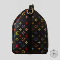 Louis Vuitton x Takashi Murakami Keepall Bandouliere 50 in Black