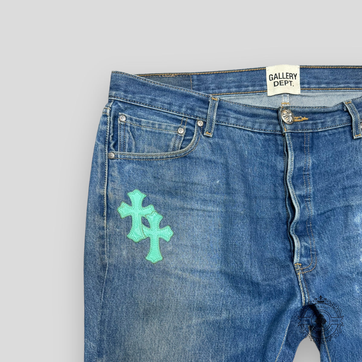 Chrome Hearts Gallery Dept. Flare Mint Patch Jeans