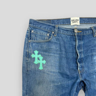 Chrome Hearts Gallery Dept. Flare Mint Patch Jeans