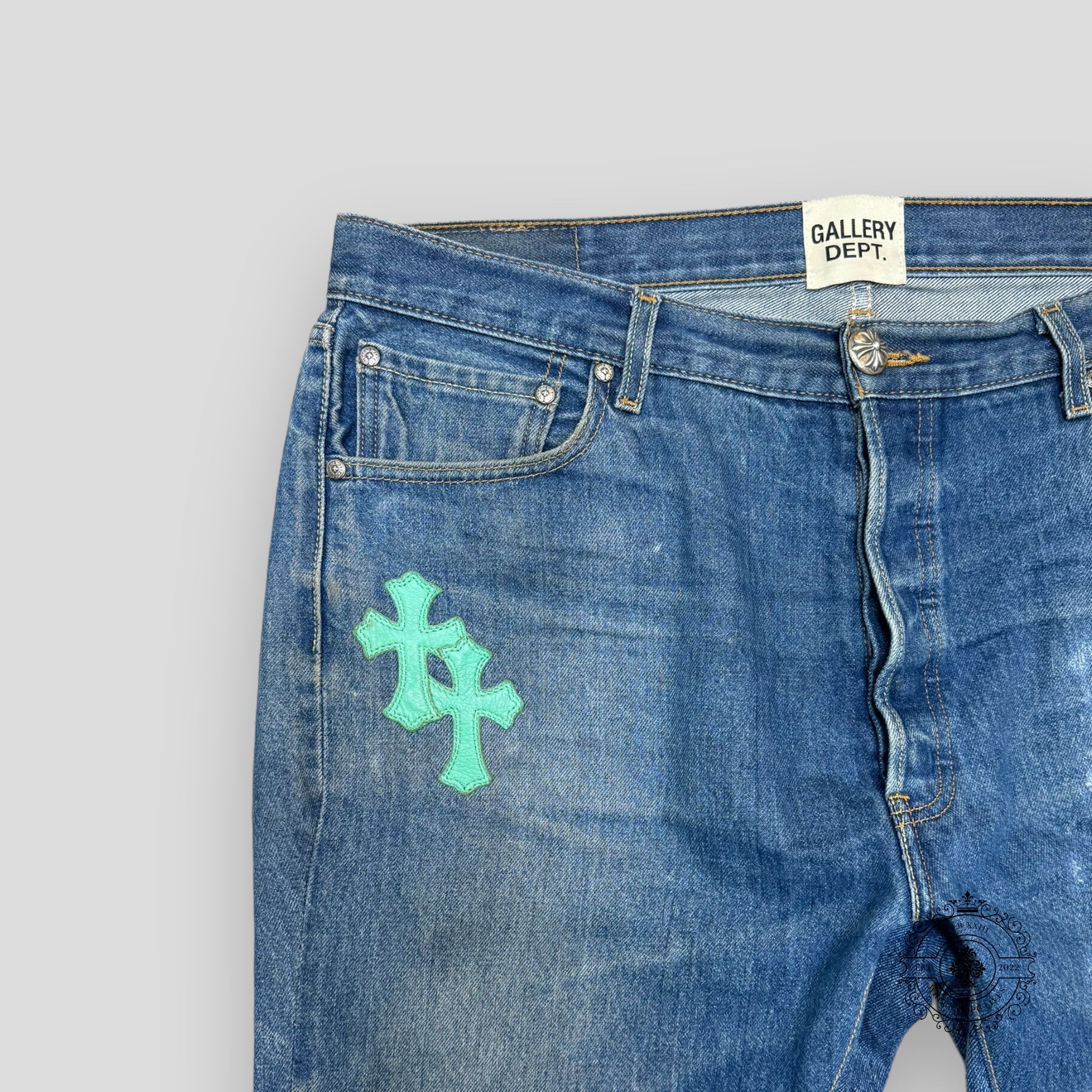 Chrome Hearts Gallery Dept. Flare Mint Patch Jeans