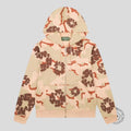 Denim Tears Camo Cotton Wreath Zip Up in Desert Storm