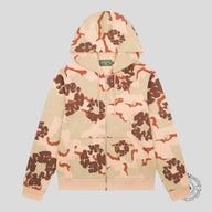Denim Tears Camo Cotton Wreath Zip Up in Desert Storm