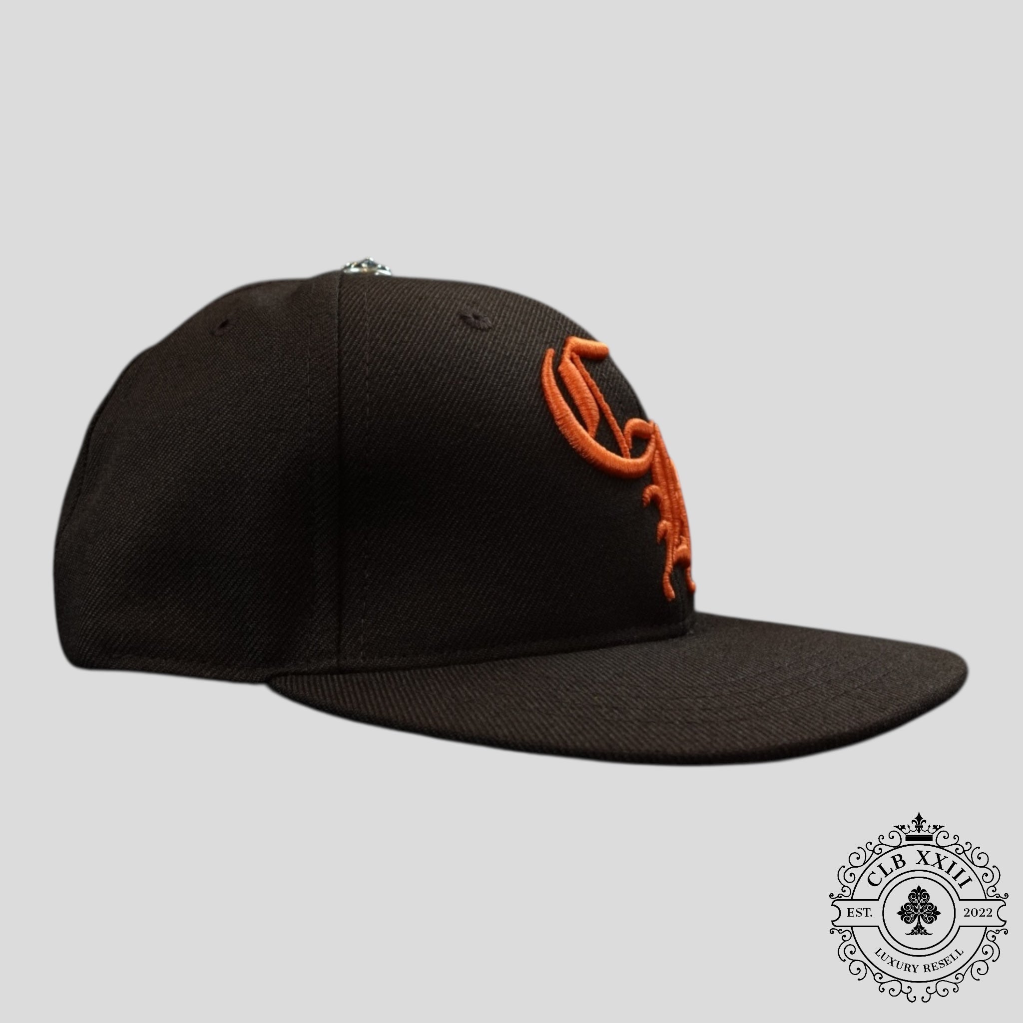 Chrome Hearts CH Embroidered Hat in Brown/Orange