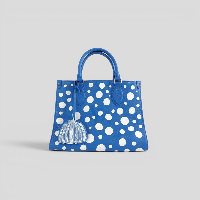 Louis Vuitton X Yayoi Kusama OnTheGo PM Tote Bag in Blue