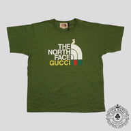 Gucci X The North Face Cat Print Tee in Green