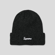 Supreme Loose Gauge Beanie in Black Reflective