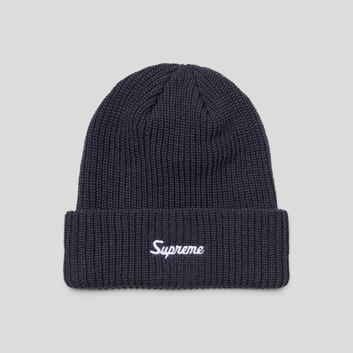 Supreme Loose Gauge Beanie in Navy